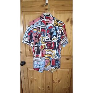 Opposuits Men's "Comic Strip" Shirt Short Sleeves Size 15.6 Tailored Fit
